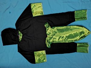 Kids Costumes to Hire - Black & Green Onesie - SMALL